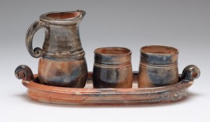 Shino tray, cups and carage
